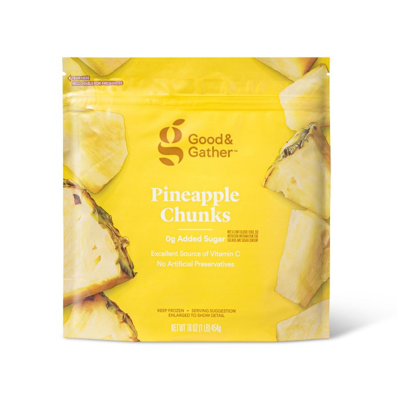 Frozen Pineapple Fruit Chunks - 16oz - Good &#38; Gather&#8482;, 1 of 5