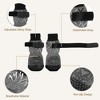 Unique Bargains Non-Slip Dog Socks with Adjustable Sticky Tapes for Hardwood Floors 4Pcs - 2 of 4
