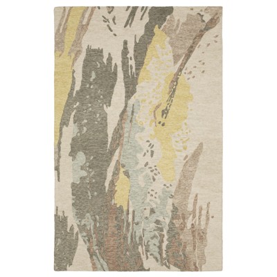 Oriental Weavers Kipton KIP02 Beige / Yellow Indoor Area Rug - 5' x 8'