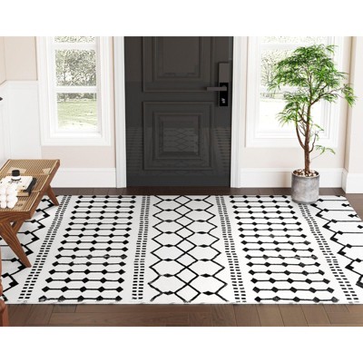 Belffin Moroccan Washable Area Rug. Non-Slip Backing Large Area Rugs