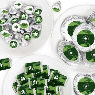 Big Dot of Happiness Camo Hero - Army Military Camouflage Party Candy Favor Sticker Kit - 304 Pieces