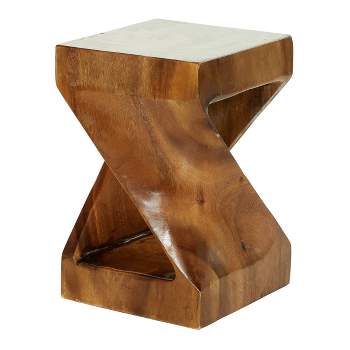 Contemporary Saur Wood Accent Table Brown - Olivia & May