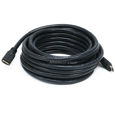 Monoprice Standard HDMI Extension Cable - 25 Feet - Black | 1080i @ 60Hz, 4.95Gbps, 24AWG, CL2 - Commercial Series