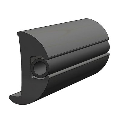 Taco Marine Flexible Vinyl Black Rub Rail 1-1/16" x 1-7/8" 50'L V112423BKA501 Boat Equipment