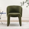 Modern Upholstered Accent Chair With Teddy Fabric, Single Sofa Side Chair For Bedroom, Dining Room Or Living Room Seating-Maison Boucle - 2 of 4