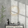 Angel Sar 26 Inch Gold Round Wall Mirror, Metal Frame with Clear Glass, Easy to Hang, for Living Room Bedroom Dining Room Decor - 4 of 4