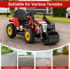 Infans Kids Ride On Road Roller 12V Electric Tractor Remote w/ Music & LED Light Red - 4 of 4