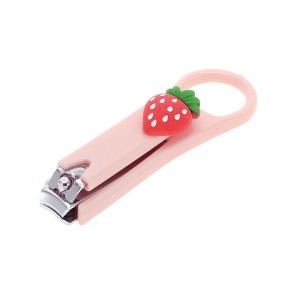 Unique Bargains Cartoon Strawberry Nail Clipper Pink 1 Pc - 1 of 4