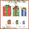Costway 3 PCS Christmas Gift Box Decoration Indoor Outdoor with 52 Pre-lit LED Lights - 3 of 4