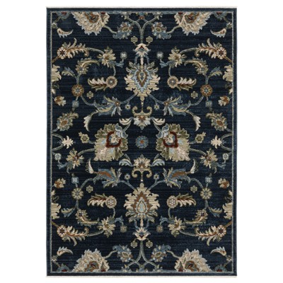 Oriental Weavers Capella CAP05 Navy Blue / Multi Indoor Area Rug - 5'3" x 7'6"