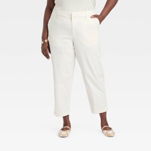 Women's High-Rise Tapered Ankle Chino Pants - A New Day™ - 1 of 3