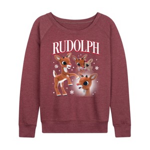 Women's - Rudolph - Rudolph Bootleg Lightweight French Terry Wide Neck Long Sleeve Graphic Shirt - 1 of 4