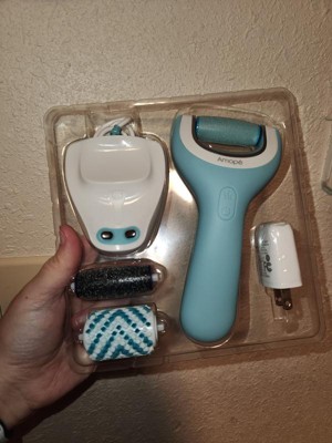 Amope Pedi Perfect Electric Callus Remover Foot File w/ Diamond Crystals,  Pedicure Tool for Feet, Removes Hard & Dead Skin, Feet Scrubber & Buffer,  Splashproof, w/ Extra Coarse Roller Head, 1 Count : Everything Else 