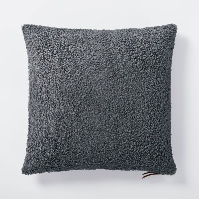Oversized Boucle Square Throw Pillow with Exposed Zipper Blue/Gray - Threshold™ designed with Studio McGee