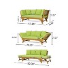 Patio Sofas, Outdoor Arm Sofa, Daybed, All-Weather Sofa with Cushions & Lumbar Pillows, for Patio, Balcony, Backyard, Deck -Christopher Knight Home - 3 of 4