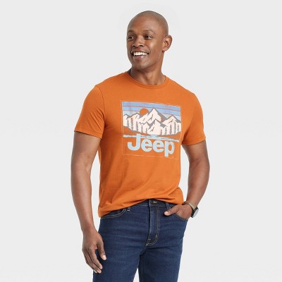 Men's Short Sleeve Graphic T-Shirt - Goodfellow & Co™ Jeep Orange