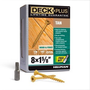 Hillman Deck Plus No. 8 X 1-5/8 in. L Tan Star Flat Head Exterior Deck Screws 1 lb - 1 of 1