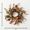 Artificial Berry And Flower Mini Accent Wreath Multicolor 16"H - 3 of 3