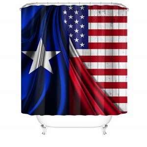 American Flag Shower Curtains for Bathroom Waterproof Fabric Bath Curtain Durable Soft Stylish Bathroom Decor 72x72 Inch - 1 of 1