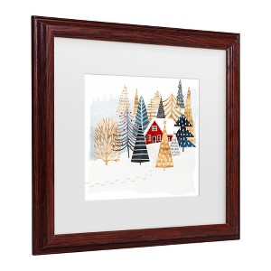 Victoria Borges 'Christmas Chalet I' Matted Framed Art - 1 of 3
