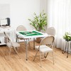 Costway 35'' 4-Player Mahjong Card Game Portable Folding Table w/Cup & Coin Holder - 2 of 4