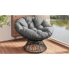 NicBex Accent Chair 40" Ergonomic Wicker Swivel Chair Lounge Chair Cloud Thick Density Fabric Cushion Reading Chair Comfy Chair, Gray - 2 of 4