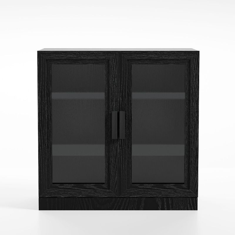 Neutypechic Wooden Bookshelf with Glass Doors Decorative Bookshelves, 1 of 9