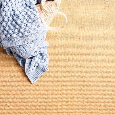 Hand-Knotted Natural & White Wool-Cotton-Silk 9' x 12' Rug
