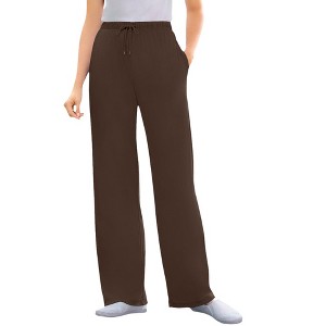 Woman Within Plus Size Sport Knit Straight Leg Pant - 1 of 4