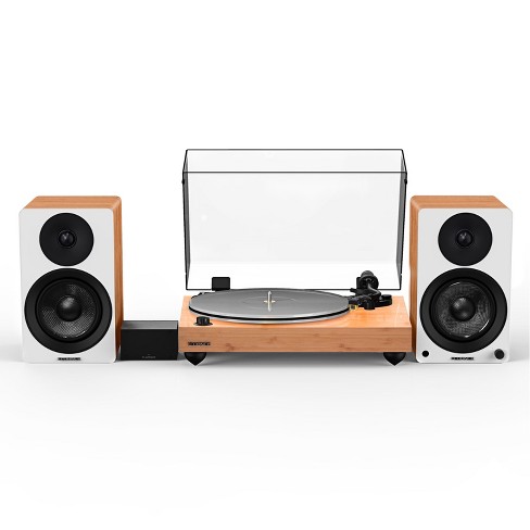 Fluance RT85N High-Fidelity draaitafel met Nagaoka MP-110, acrylplaat, toerentalregeling, MDF-houten frame en dempingsvoeten, piano wit