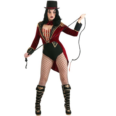 HalloweenCostumes.com X Small Women Dark Ringmaster Women's Costume,  Black/Orange/Red