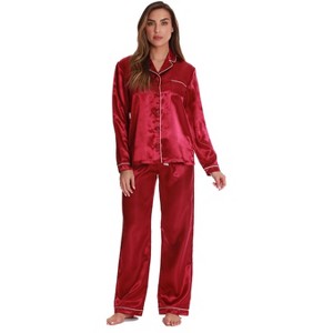 Just Love Womens Pant Set with Notch Collar  Chic & Comfortable Sleepwear - 1 of 3