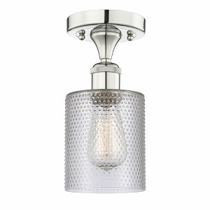 Cobbleskill - 1 Light Semi-Flush Mount In Art Deco Style-9.75 Inches Tall and 5 Inches Wide - 1 of 1