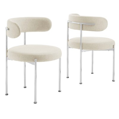 Modway Albie Fabric Dining Chairs - Set of 2