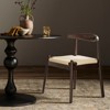 GlasFlength Dining Set Mid-Century Modern Dining Sets with Solid Wood Legs Simple Design for Kitchen  Dining Room 2PCS, Black, 18"*22.8"*22" - 3 of 4