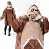 Joyfy Adults  Wearable Blanket Hoodie for Women Men Giant Pocket Sleeves FlaWarm Oversized hoodie Fleece Winter Sweatshirt Blanket Birthday Gift - 2 of 4