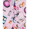 Lev Baby Girls' Bamboo Convertible Zipper Romper – Makeup Print One-Piece Baby Girl Clothes (6–12M to 18–24M) - 4 of 4