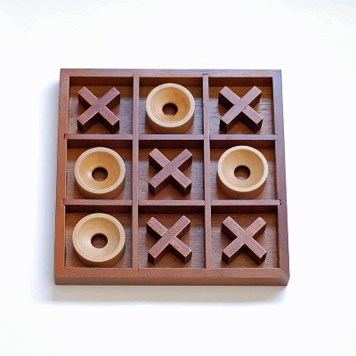WE Games Tic-tac-toe Wooden Board Game