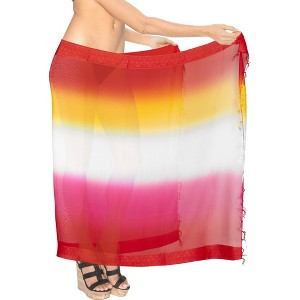 LA LEELA Women's Summer Swimsuit Cover Up Long Pool Beach Wrap Skirt Swimwear Bikini Cover-ups Dress One Size Multicolored, Solid - 1 of 4
