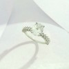 Oval Engagement Ring for Women 2.54 Ct Cubic Zirconia Sterling Silver Bellaria by Ginger Lyne - 3 of 4
