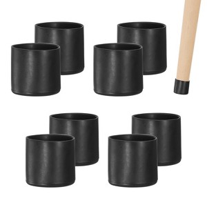 Unique Bargains Non-Slip PVC Chair Leg Caps Floor Protectors for Folding Chairs Black - 1 of 4