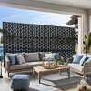 Lirago Metal Outdoor Privacy Screen Freestanding Patio Decorative Screens-72"x47" Black - 2 of 4