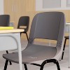 Flash Furniture HERCULES Series 661 lb. Capacity Gray Ergonomic Shell Stack Chair with Black Frame and 16'' Seat Height, Set of 5 - 4 of 4