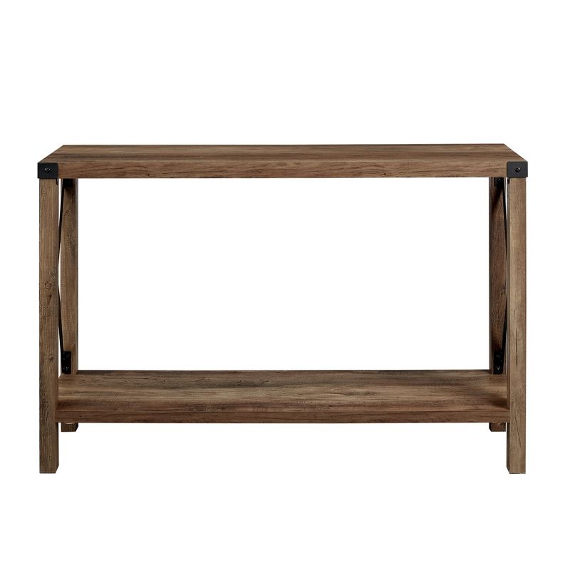 Sophie Rustic Industrial X Frame Entry Table - Saracina Home, 4 of 20