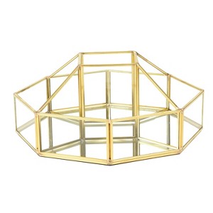 LAURAELLA Handcrafted Glass Organizer, Decorative Storage Container for Makeup, Jewelry, Desk, or Bathroom, Stylish, Durable Glass for Home and Office - 1 of 4