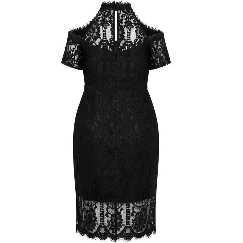 Women's Plus Size Pippa Lace Dress - black | CITY CHIC, 5 of 7