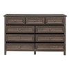 Grungis Wood Rustic Drawer Storage Cabinet,Modern Horizontal Storage Organizer with 9 Drawers and Silver Handle for Bedroom Living Room - 3 of 4