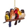 Kurt Adler Noble Gems Glass Ornament for Christmas Tree, Songbirds on a Branch - 2 of 4