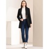 INSPIRE CHIC Women's Turn Down Collar Buttoned Business Casual Mid-Long Winter Coat - 3 of 4