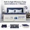 Itopfox Queen Air Mattress with Built-in Pump, Soft Flocked Top Leakproof & Waterproof Foldable Inflatable Bed for Home, Guests, Camping, Storage Bag - 4 of 4